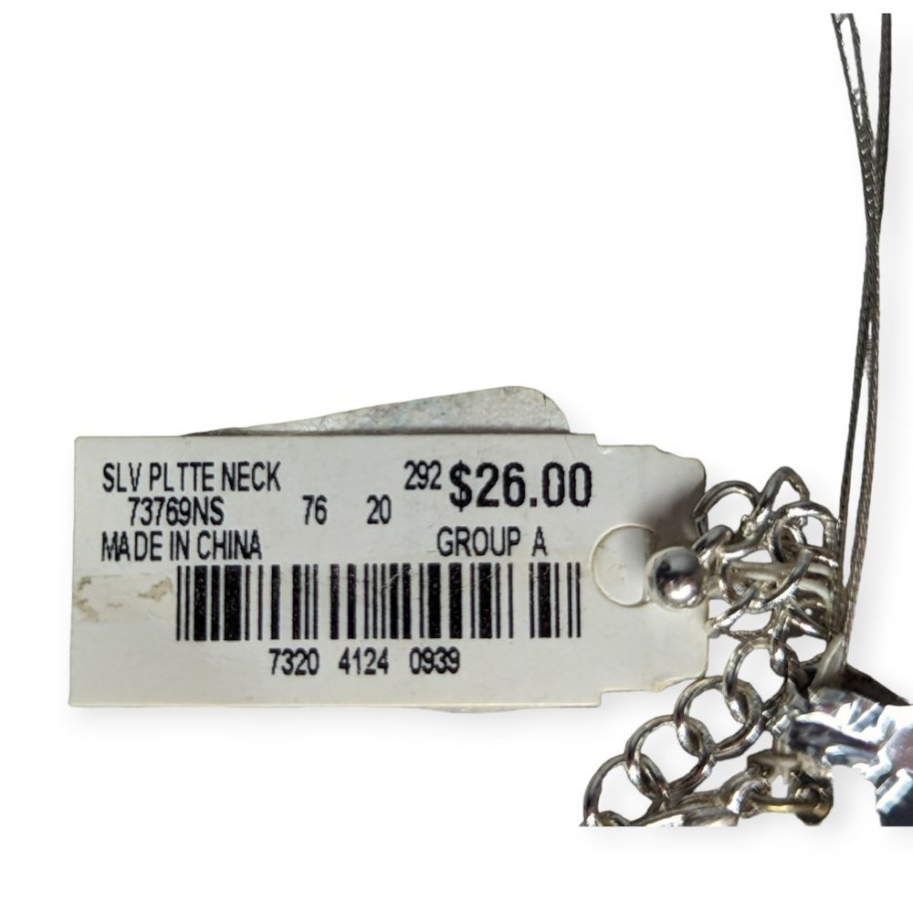 Style & Co Silver Plate Multi Strand Necklace w/Claw Closure NWT - Picture 7 of 10